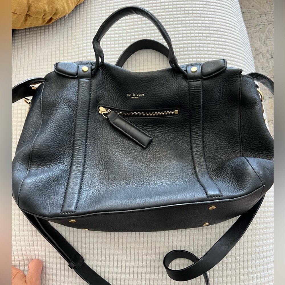 Rag & bone black leather satchel